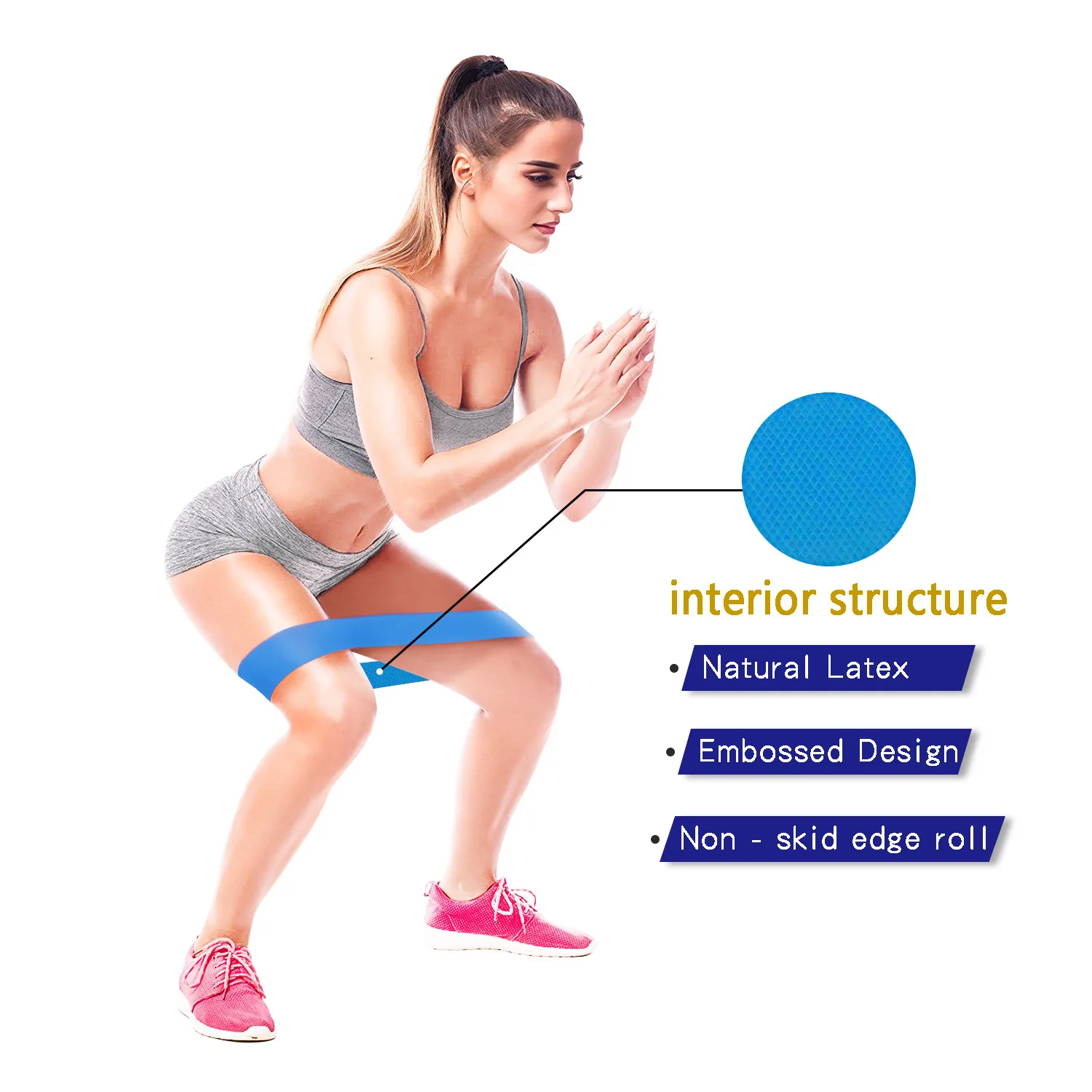 Нескользящая эластичная фитнес-лента для йоги, резинки для фитнеса, резинки 0,5 мм-1,1 мм, Пилатес, тренировка, фитнес-оборудование для тренировки