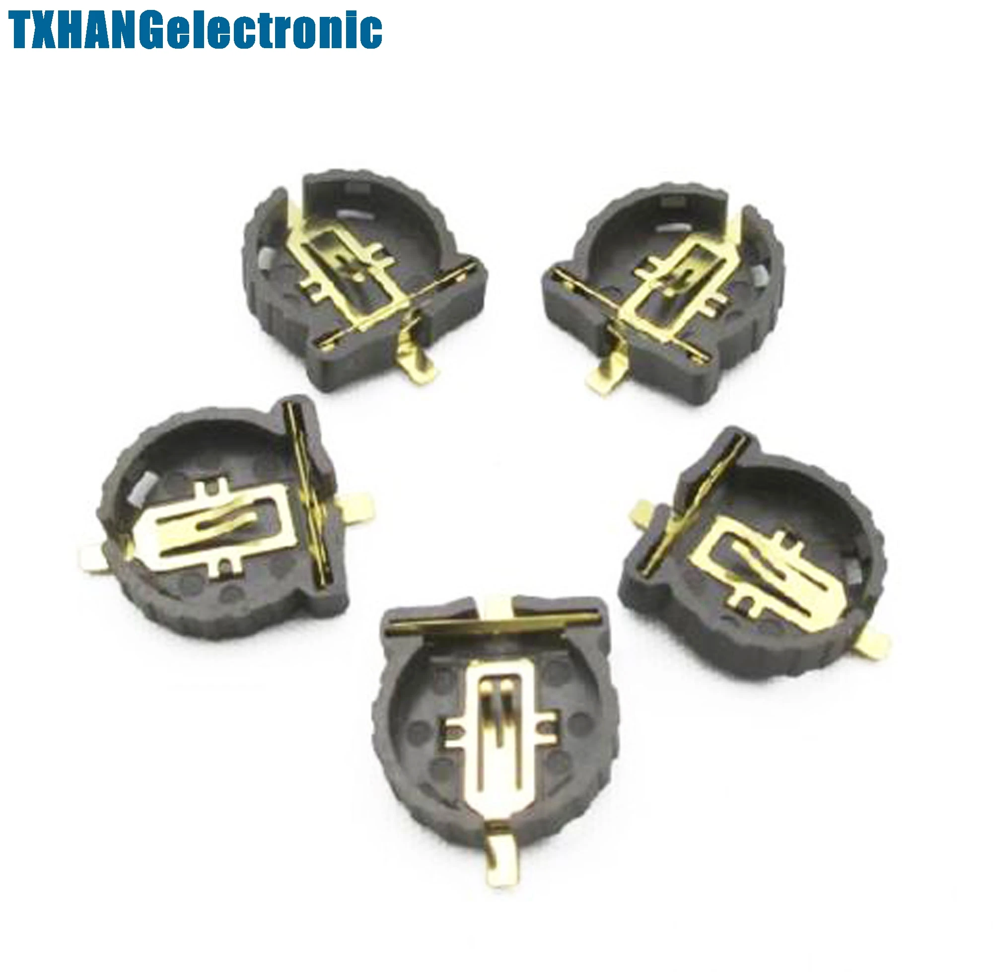 100PCS Button Battery Socket Clip Holder Box Case Portable CR1220case