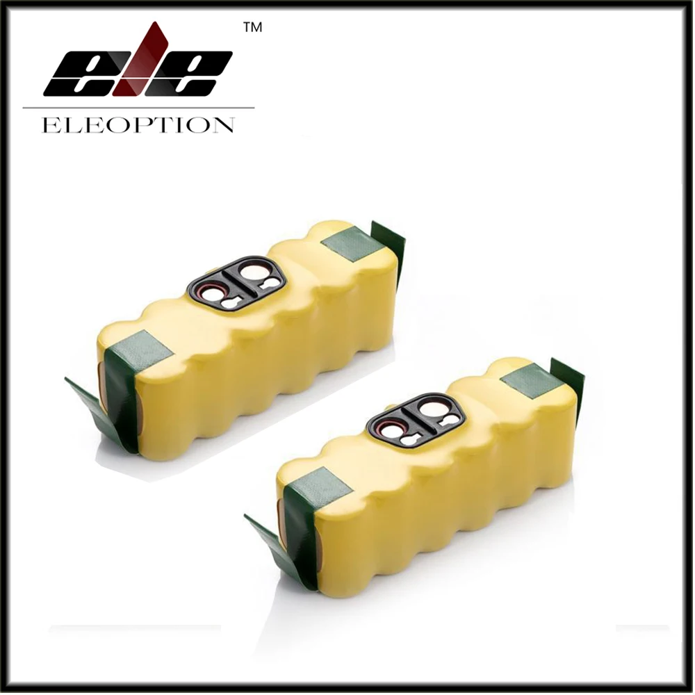 

2 pcs Eleoption 14.4V 3500mAh Ni-MH For iRobot Roomba Vacuum Cleaner Rechargeable Battery Pack Replacement for 500 550 560 780