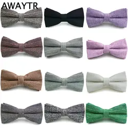 Awaytr галстук-бабочка для Для мужчин Для женщин модные галстуки Свадебная вечеринка Повседневные платья Интимные аксессуары Черный, серый