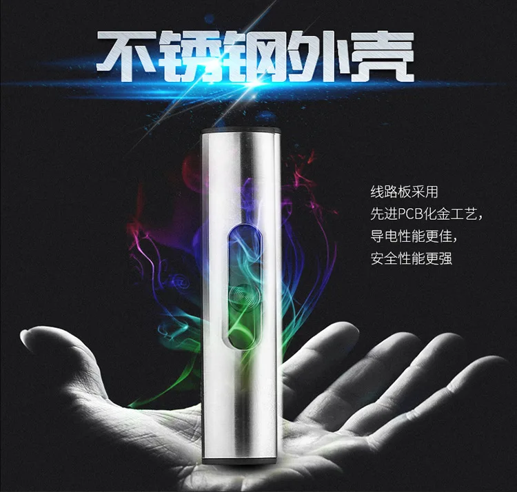Мини USB индикаторы заряда батареи Металл перезаряжаемая Электронная зажигалка портативный сигарета Зажигалка сигарета пожарный курильщик