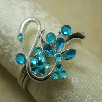 

swan napkin ring, crystal swan napkin ring, wedding napkin holder, decoration napkin ring