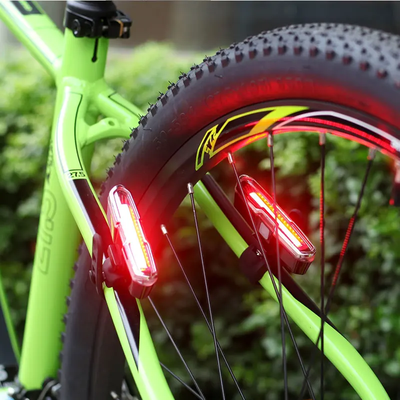 Super Bright Bike Rear Tail Light 5 Modes Bicycle USB Rechargeable Red Lamp