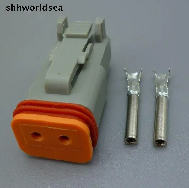 

shhworldsea 100Set 2Pin DT06-2S Automobile car waterproof wire electrical connector plug Style Enhanced Seal Shrink Boot Adapter