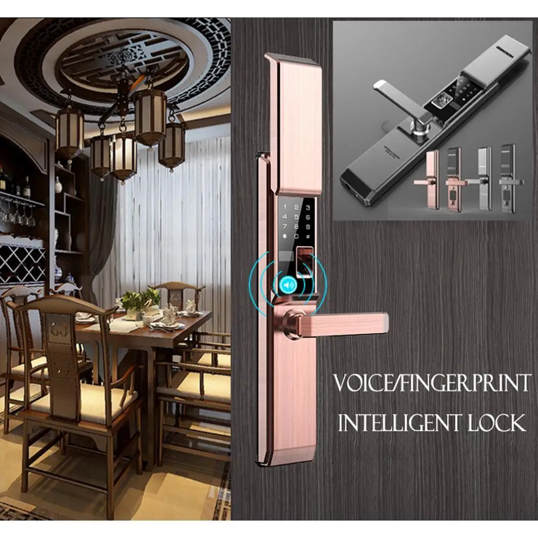 

Digital Door Lock Fingerprint Touch Password Anti-theft Home Security Handle Key