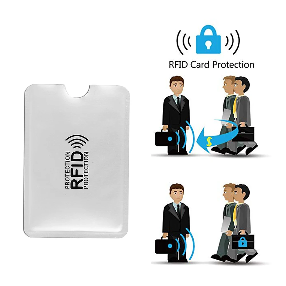 Карта RFID NFC anti-degausing sleeve 50/1000 Pc bank для кредитной карты защита карт анти-сканирующая карта рукав анти-магнитный Алюминий