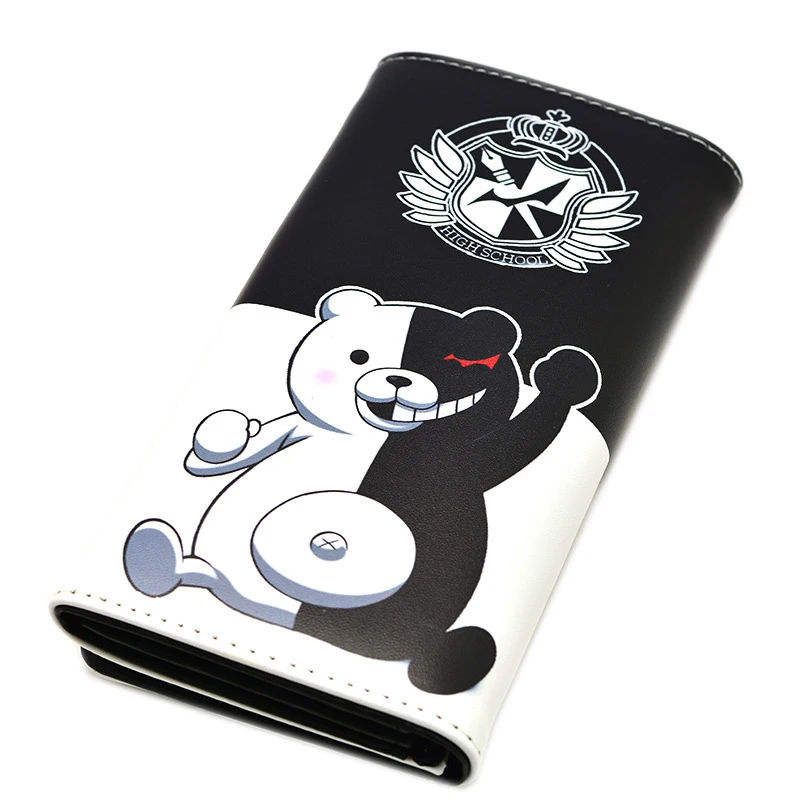 Danganronpa Dangan Ronpa Monokuma кошелек на застежке кожаный кошелек клатч для денег Женский Мужской Длинный кошелек портмоне