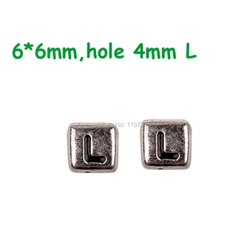 

Silver Plated English Alphabet Letters Beads Big Hole 4mm Antique Single A To Z Charms for DIY Jewelry Making Bracelet 2600pcs