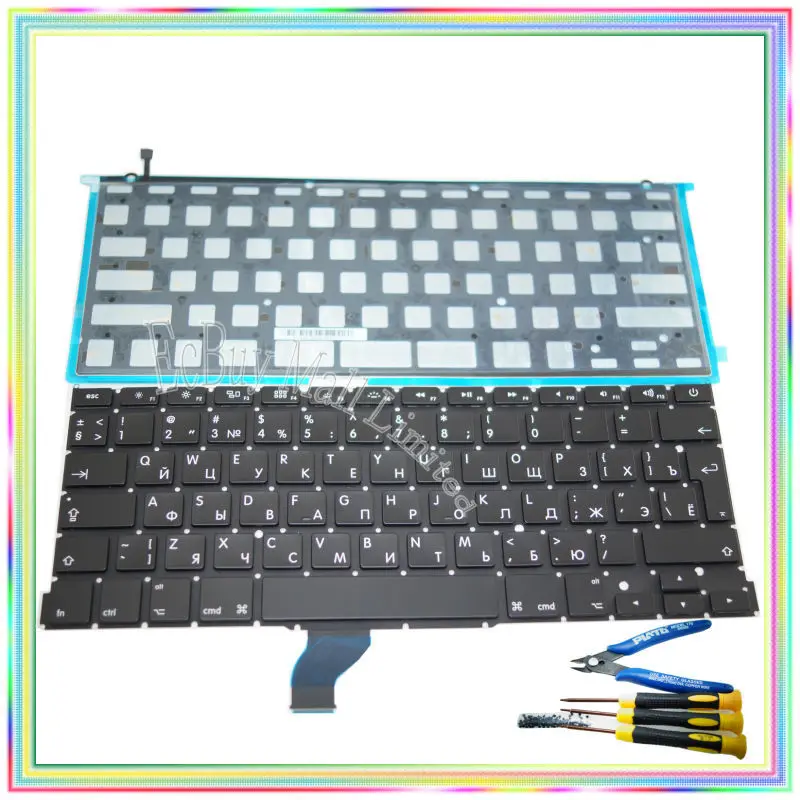 

Brand new Russian RU Keyboard with Backlight & keyboard screws & screwdriver tools for Macbook Retina 13.3" A1502 2013-2015Years