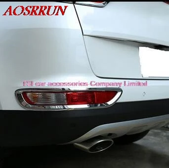 

For KIA Sportage 2016 2017 4th Generation ABS Chrome Outer Rear Fog Light Cover Fog Light Lamp Frame 2pcs car accessories