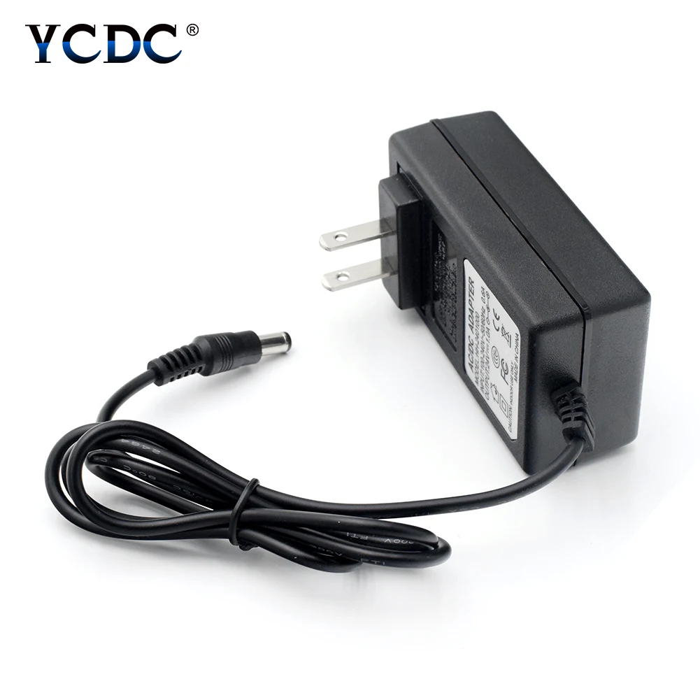  Black ABS Shell AC 100V-240V To DC 24V 1A Power Supply Charger Transformer AC/DC Adapter US/EU Plug