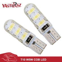 Yastarsz 1 шт. водонепроницаемый T10 Светодиодные лампы W5W 5630 6LED светодиодные CANBUS 6smd 5730 T10 силиконовые W5W поворотов Обратный лицензии