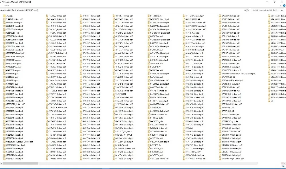 NEW HOLLAND Service Manuals DVD [10.2018] 30GB