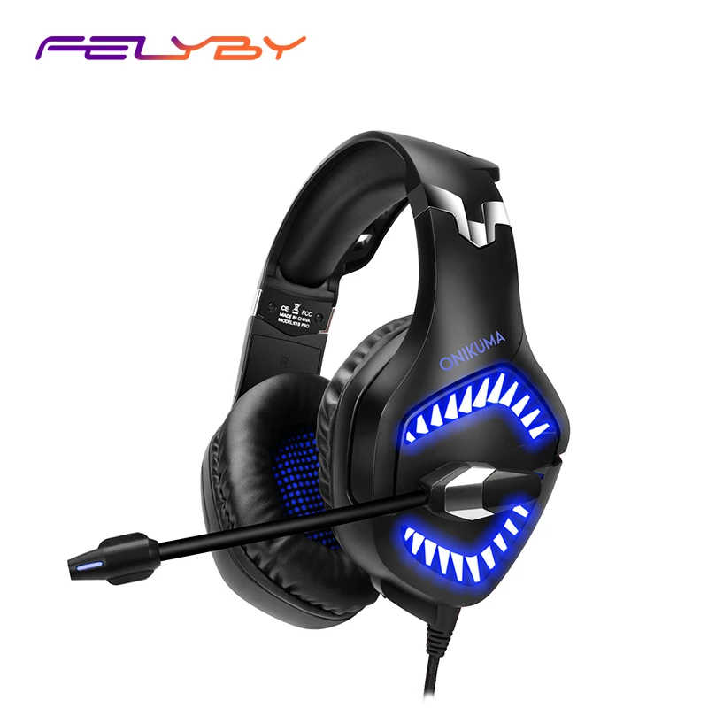 ELYBY K1 PRO Wired Headphone Computer Gaming Headset Cool Light