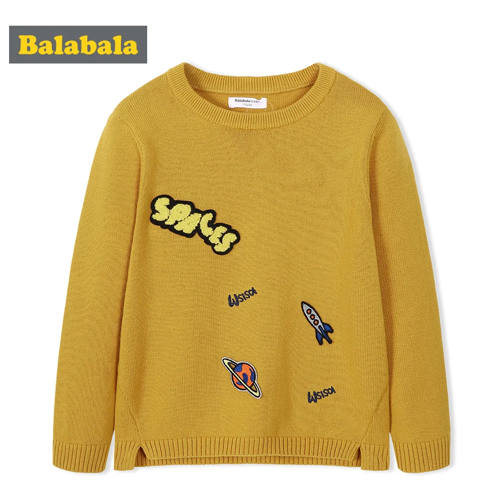 Balabala/модный осенний свитер из хлопка для маленьких детей Свитера с рисунком
