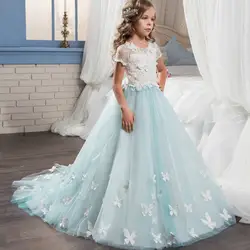 2019 г. платье с цветочным узором для девочек, платья для маленьких девочек, платья для первого причастия для девочек, платье с цветочной