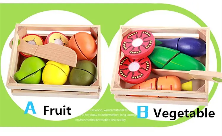Новые детские игрушки, развивающие режущие фрукты/овощи, набор деревянных игр, еда, кухонные игрушки, детский игровой домик, подарок на день рождения
