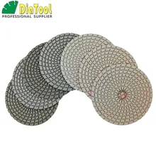 Cheap 7pcs/set 125MM 100# Diamond flexible Wet polishing pad for stone, white bond, Spiral type Dia5" Free-shipping Cheap 7pcs/set 125MM 100# Diamond flexible Wet polishing pad for stone, white bond, Spiral type Dia5" Free-shipping