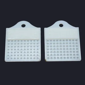 

2pcs/set 100 Grids White Plastic Bead Counter Boards for 3mm 4mm (ss12-ss16) Beads Rhinestone Beading Supplies Measuring Tools