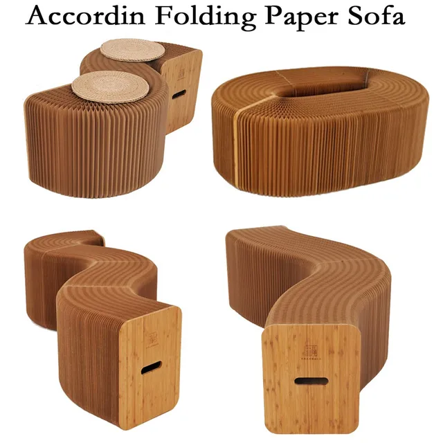 Best Price Creative Home Furniture Stool Softeating Modern Accordin Folding Paper Stool Sofa Chair Kraft Paper Foot Living & Dining Room  Best Price Creative Home Furniture Stool Softeating Modern Accordin Folding Paper Stool Sofa Chair Kraft Paper Foot Living & Dining Room