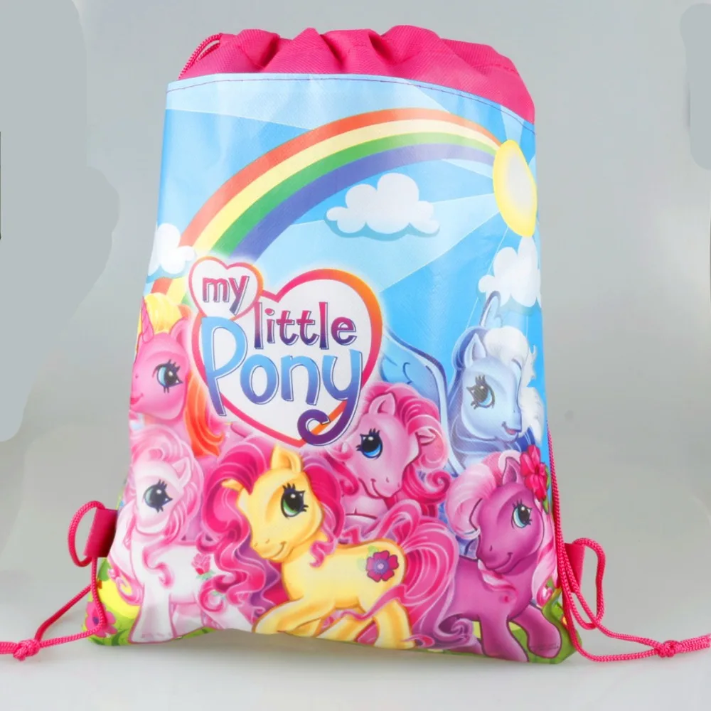 My little pony non woven drawstring kids swim bag kit bag p.e bag loot bag