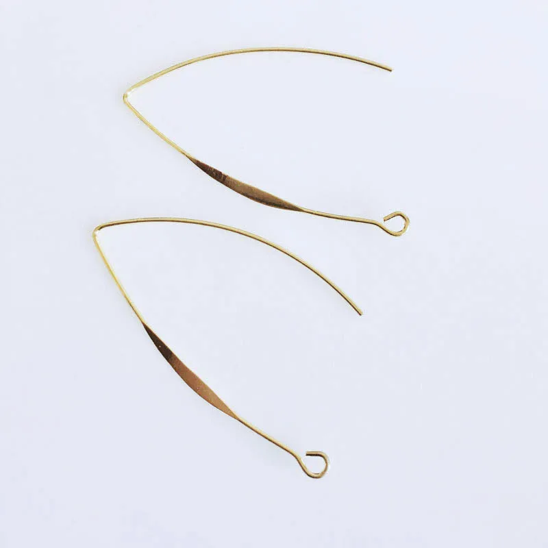 

20pcs Kc gold Color French Earring Hook V Shape Earwire Base Metal Ear Clasp Accessories for DIY Jewelry Making Earrings Parts
