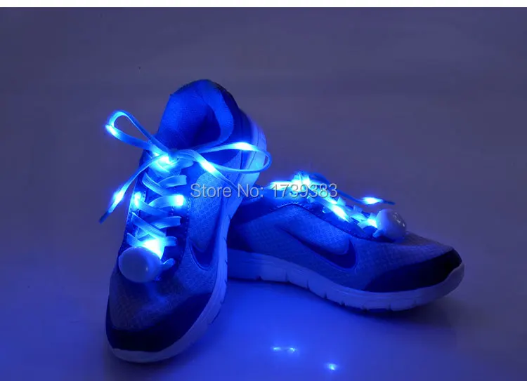 

Newest styles 10 Pair/lot Nylon Glowing LED Shoe laces shoestring,Best Price Disco Flash light up LED Shoelace