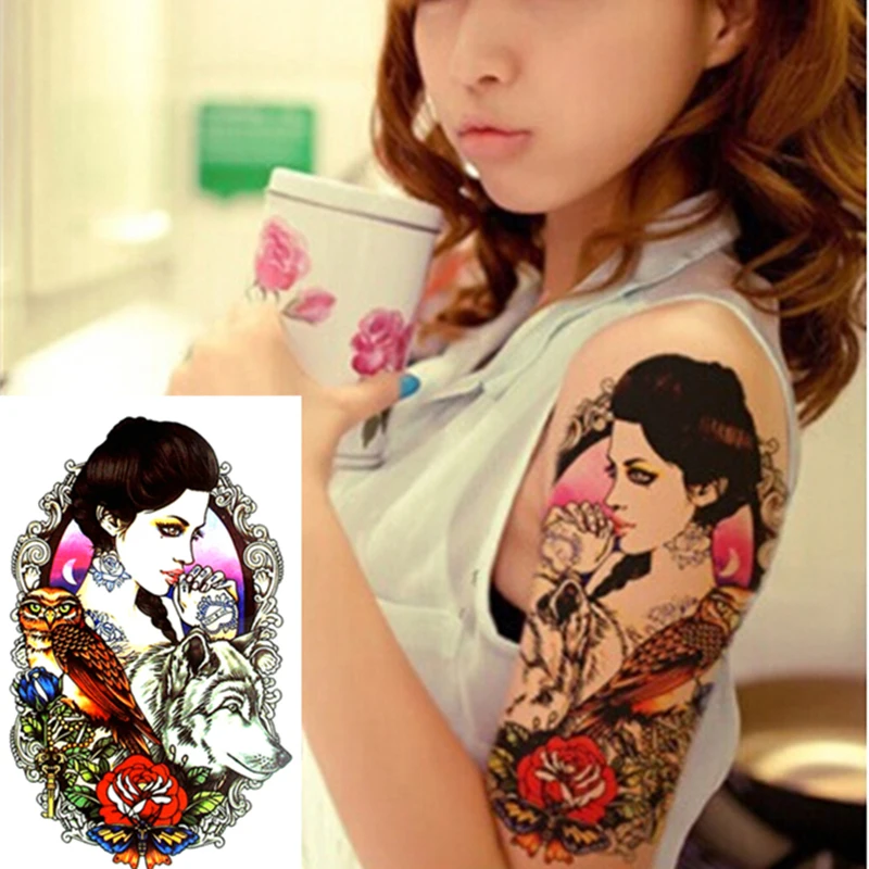 Aliexpresscom  Buy Beauty Wolf Print Temporary Tatto -3114