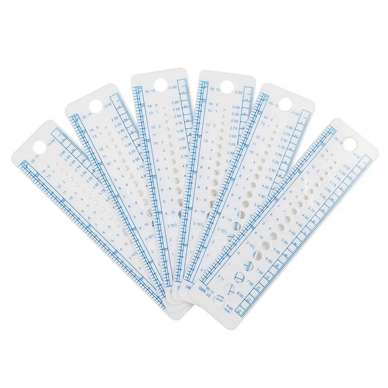 

2pcs/Lot Practical Knitting Gauge Measuring Needle Ruler Sweater Weaving Needles Gauge Special Ruler For Crochet Knitting