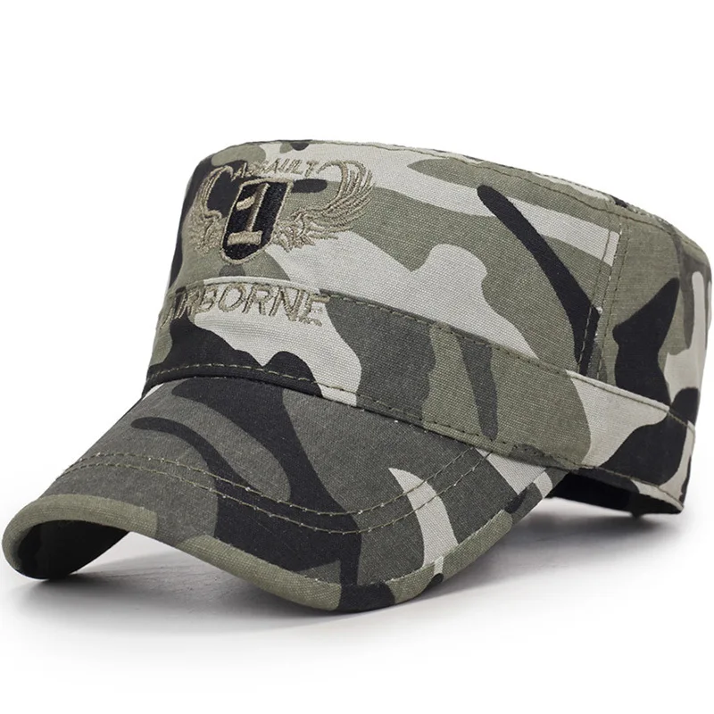 2018 New Camo Flat Cap US Army Cap Men Baseball Cap Camouflage Mens