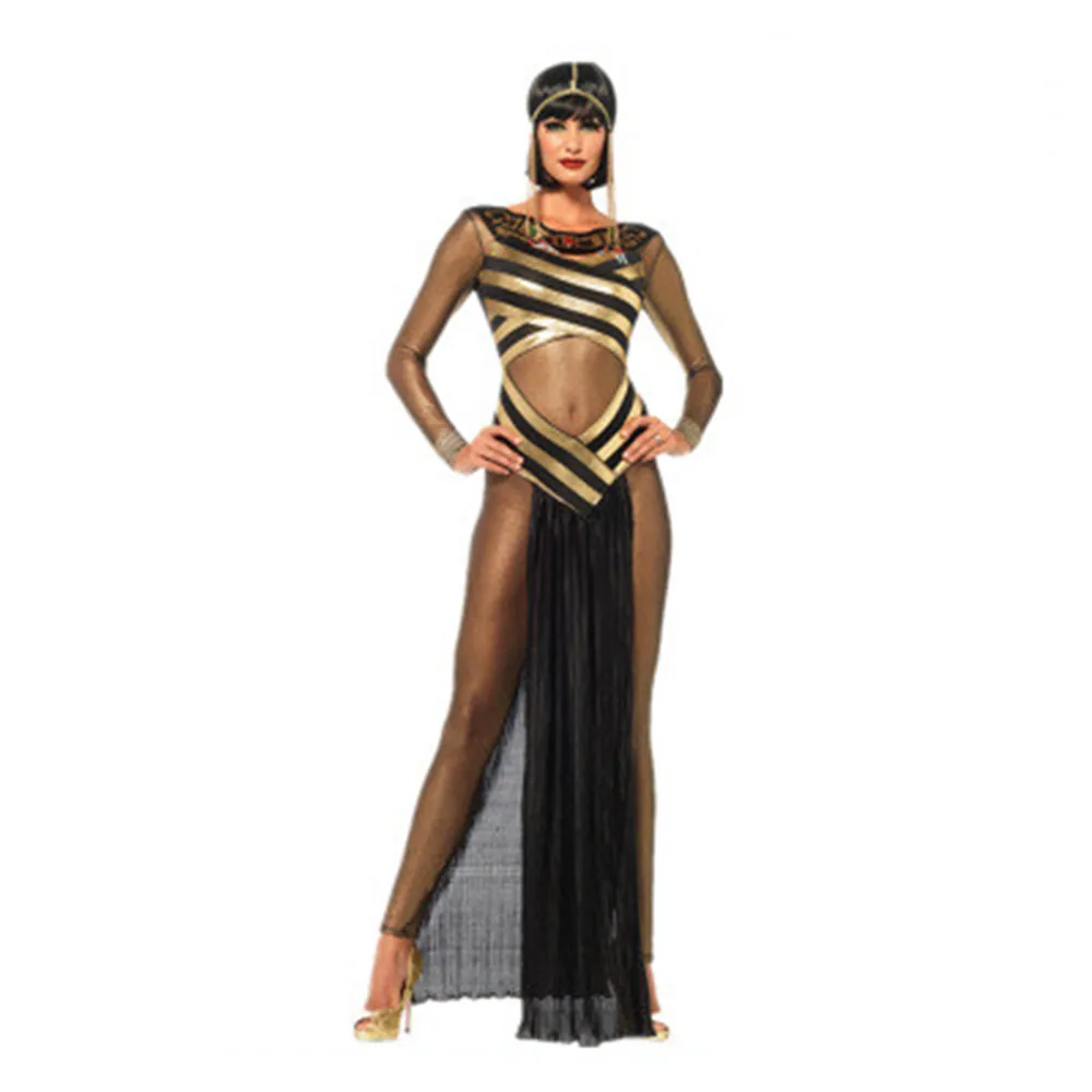 Древний Египетский маскарадный костюм королевы Нила египетская Клеопатра, платье для взрослых женщин, маскарадный костюм фэнтези, костюм на Хэллоуин