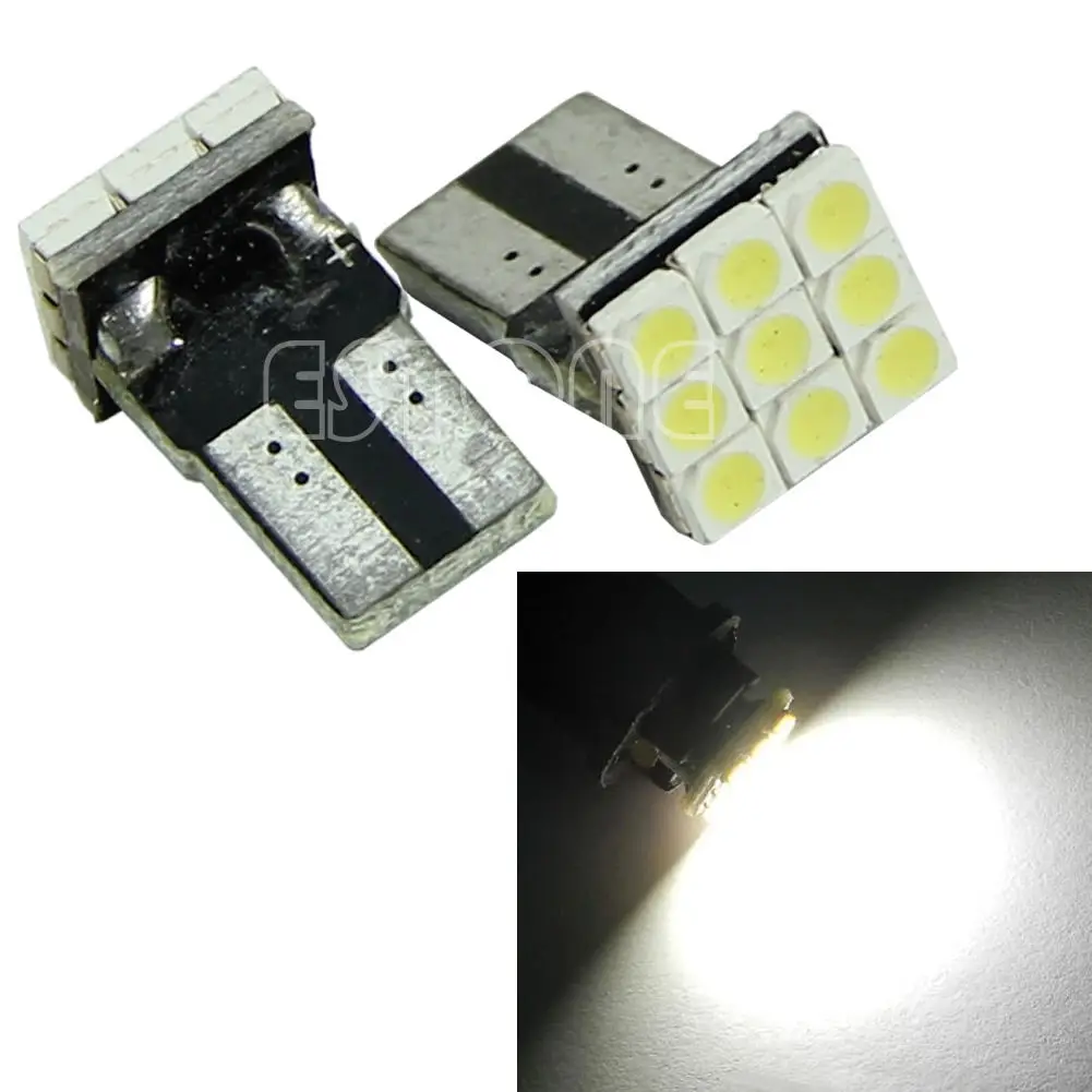 2X T10 194 168 W5W 9 Led Smd 3528 Blanc Wedge Voiture Clignotants Ampolla Lampe