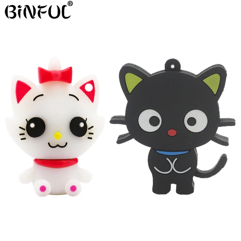 

Cartoon Usb Flash Drive Cute Cat Pen Drive 64GB 32GB Usb 2.0 Disk 16GB 8GB 4GB Flash Memory Stick pendrive gifts cle usb