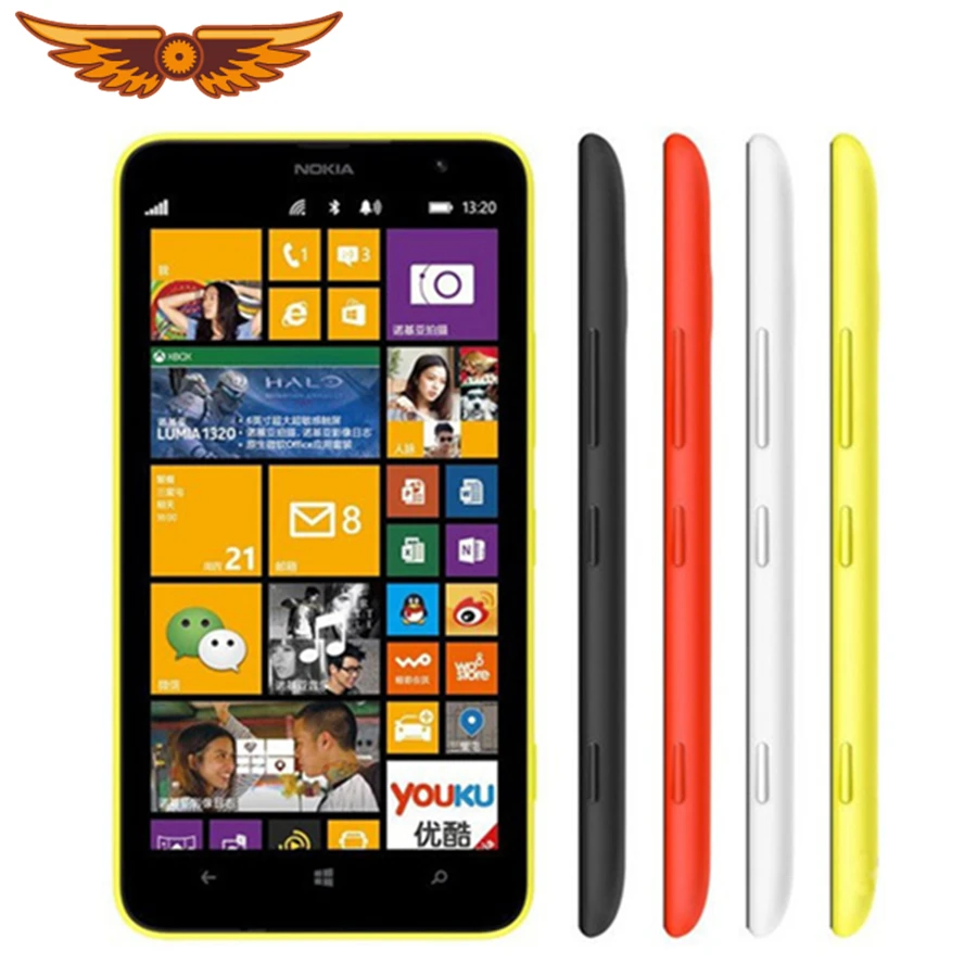 1320 Оригинальный разблокированный Nokia Lumia 5MP 6 0 дюймов сенсорный экран 3400 мАч 8 Гб ROM