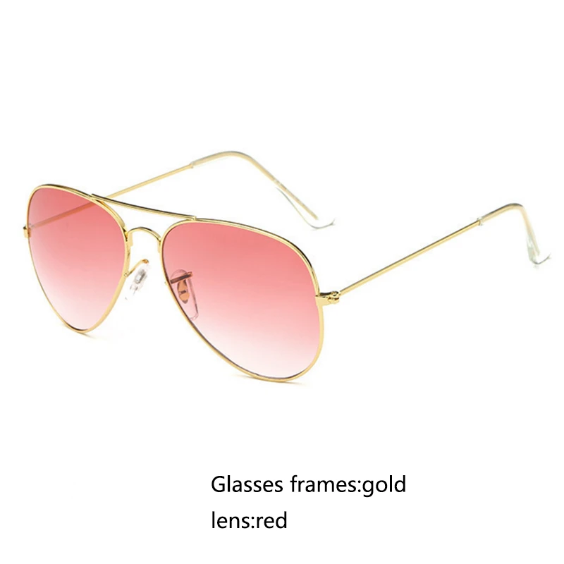 Модные солнцезащитные очки для вождения для мужчин и женщин, фирменный дизайн, металлические очки пилота, мужские и женские очки UV400, очки gafas oculos de sol - Цвет линз: Red