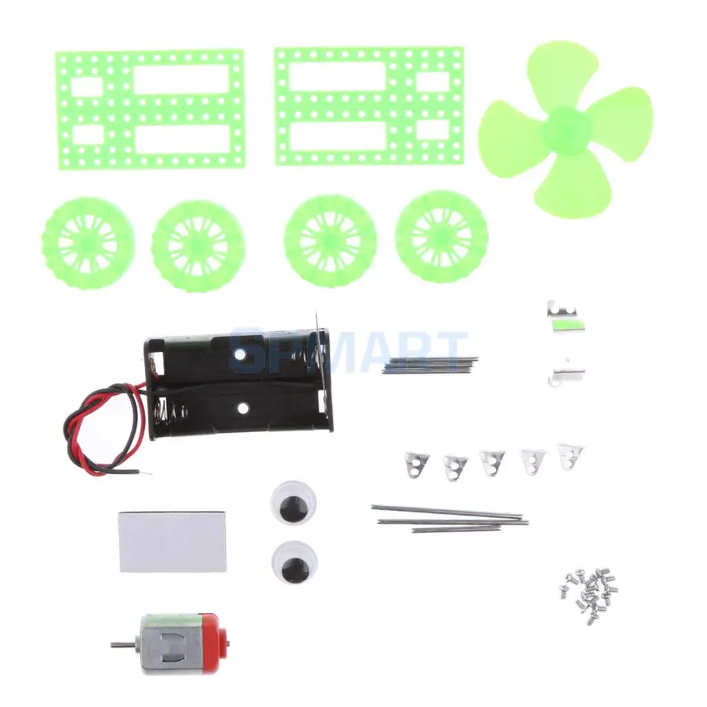 Wind Powerd Car DIY Assembly Model Kit Energy Conversion Electrical Physics Circuit Educational Kids Student Toys Teaching Aids