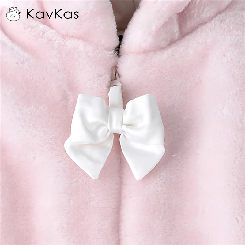 Kavkas/Детские комбинезоны с капюшоном Меховая зимняя теплая одежда принцессы