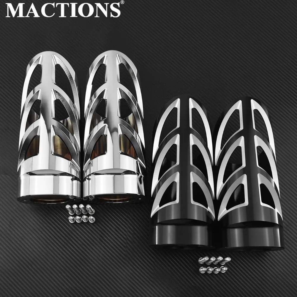 Motorcycle Parts Upper Fork Slider Cover Shock Absorbers Black/Chrome