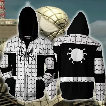 

Men and Women Zip Up Hoodies Venom Spiderman 3d Print Hooded Jacket Mravel 4 Movie Superheroes Sweatshirt Streetwear Costume