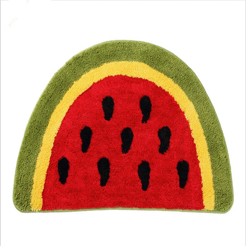 XYZLS Watermelon Lemon Cute Fruits Floor Mats Anti slip Water Absorbent