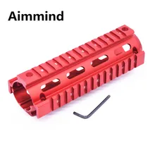 6,7 красный Дюймов AR-15 M4 Handguard карабин рис Quad рельсовый прицел крепление с 4 отверстиями тактическая страйкбольная винтовка Экипировка с карабинами аксессуары