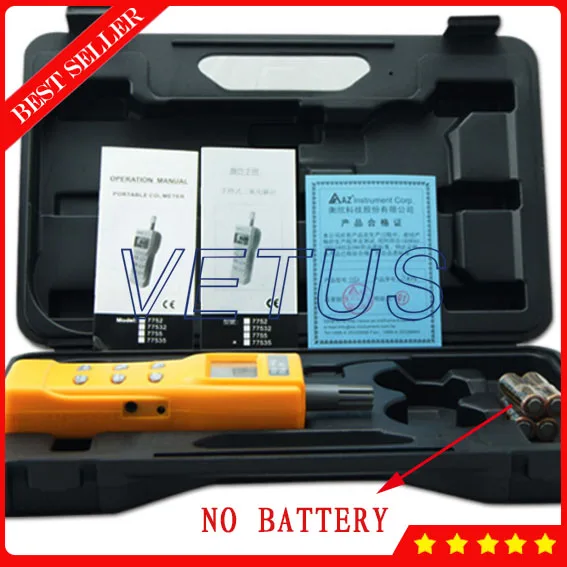 

AZ7752 AZ-7752 Handheld carbon dioxide tester CO2 gas alarm detector with temperature measurement