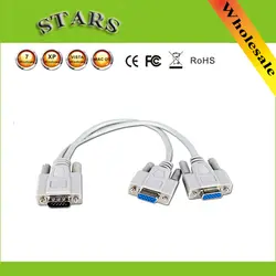 15pin мужчин и женщин VGA до SVGA Splitter кабель для 1 предмет для 2 монитора