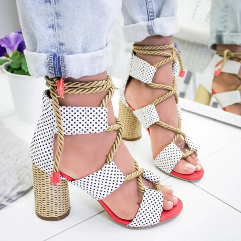 Women shoes sandals women 2019 new platform wedges shoes woman high heels hollow lace-up sandals female zapatos de mujer (1)