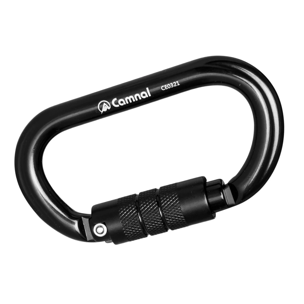 Perfeclan Rock Screw Gate Auto Locking Carabiner Climbing Safety D Type Hook Aluminum Auto Lock Screwgate D Carabiner