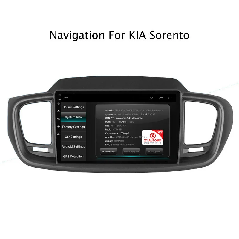 NAVITOPIA 10 1 дюймов 4G LTE wifi головное устройство для Kia Sorento 2015 2016 2017 Android 6 0 2G + 32G