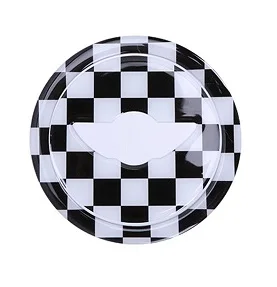 Для MINI COOPER R54 R55 R56 R60 R61 Clubman Countryman центр рулевого колеса 3D выделенный автомобильный стикер наклейка крышка аксессуары - Название цвета: checker