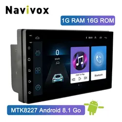 Navivox 7 ''2 Din плеер автомобиля Радио Android 8.1 Go Универсальный радио gps аудио плеер для nissan навигации