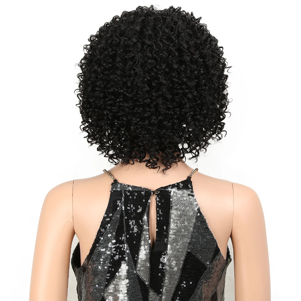 Волшебные синтетические парики 12 дюймов короткий парик кудрявые синтетические волосы парики для черных женщин термостойкие красный черный