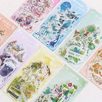 

60 pc/box leisurely time paper sticker Beautiful sticker DIY diary scrapbooking gift cards decoration sticker kawaii stationery